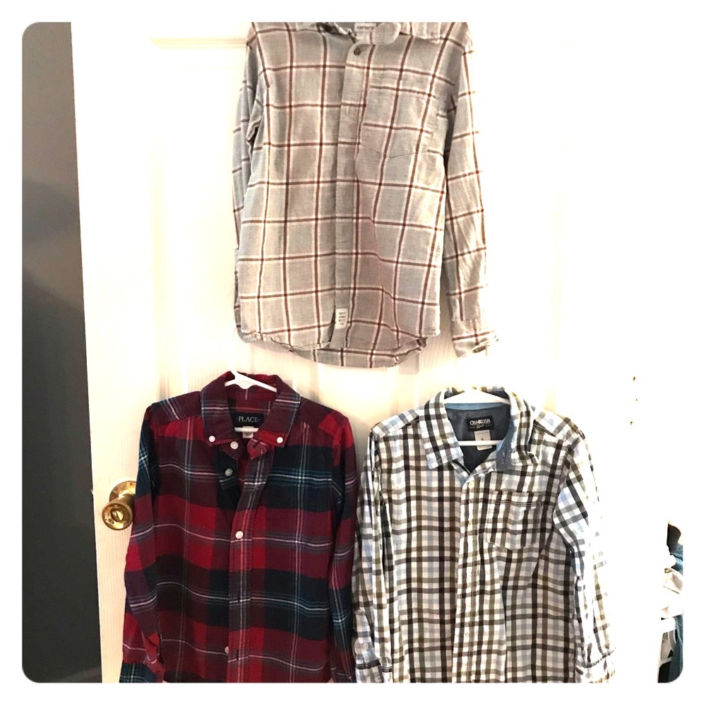 Lot Of Three Boys Button Downs